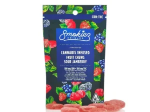 CBN:THC 1:1 Sour Jamberry100mg CBN:100mg THC Fruit Chews