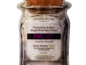 Chime & Chill | Chamomile and Sage Spa Flakes P.M. Soak - 100mg CBD